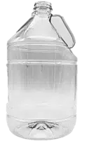 PET - 1 Gallon Round Bottle with Handle - Clear