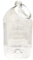 PET - 1 Gallon Square Bottle with Handle - Clear