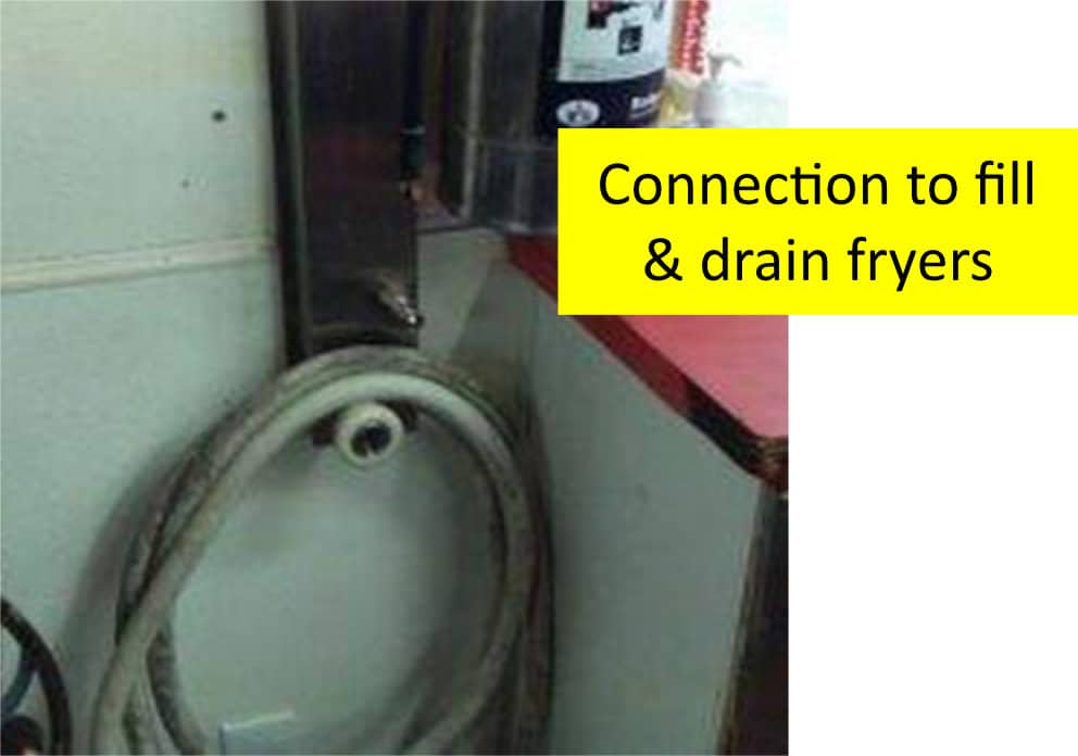 Bulk Oil Systems Connection to Fill and Drain Fryers