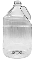 PET - 1 Gallon Round Bottle with Handle - Clear