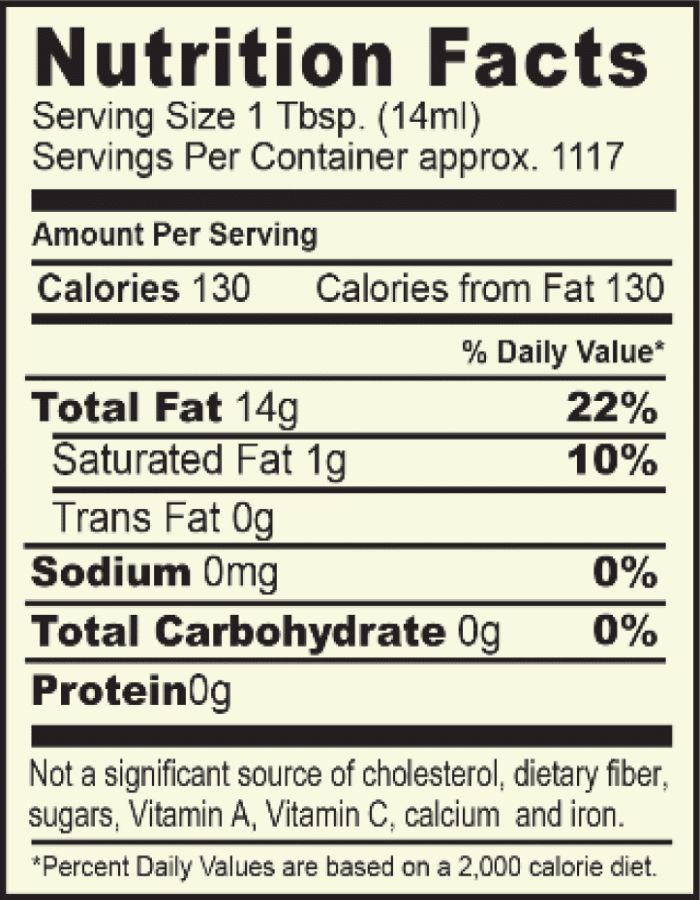 Fryers Choice Frying Oil (Plus) Nutrition Facts