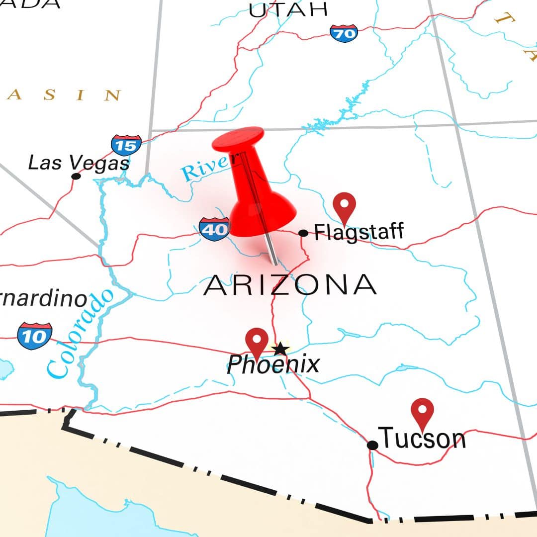Service Area Map for Arizona