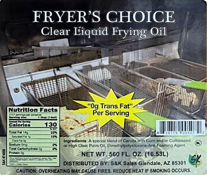 Golden Harvest Fryers Choice Oil